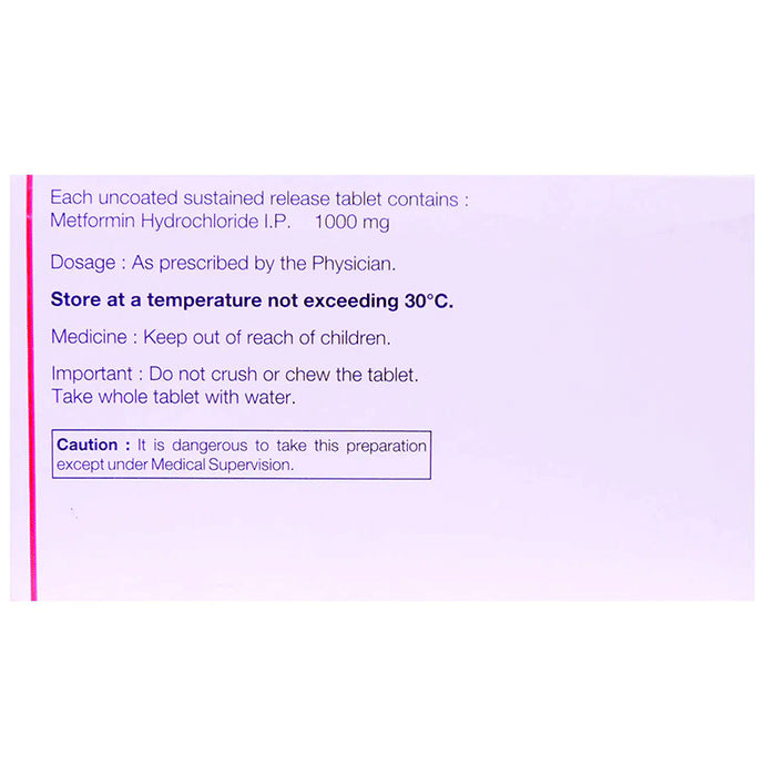 Gluformin XL New 1000 Tablet PR