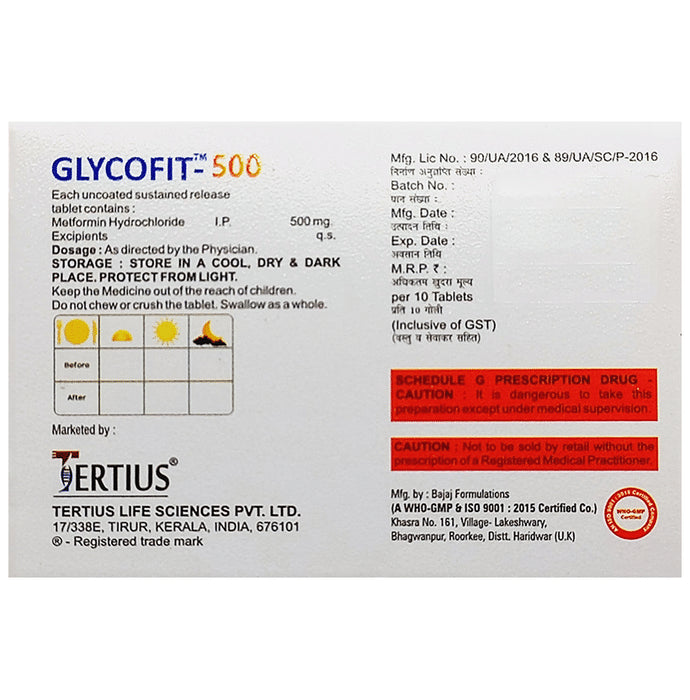 Glycofit 500 Tablet SR