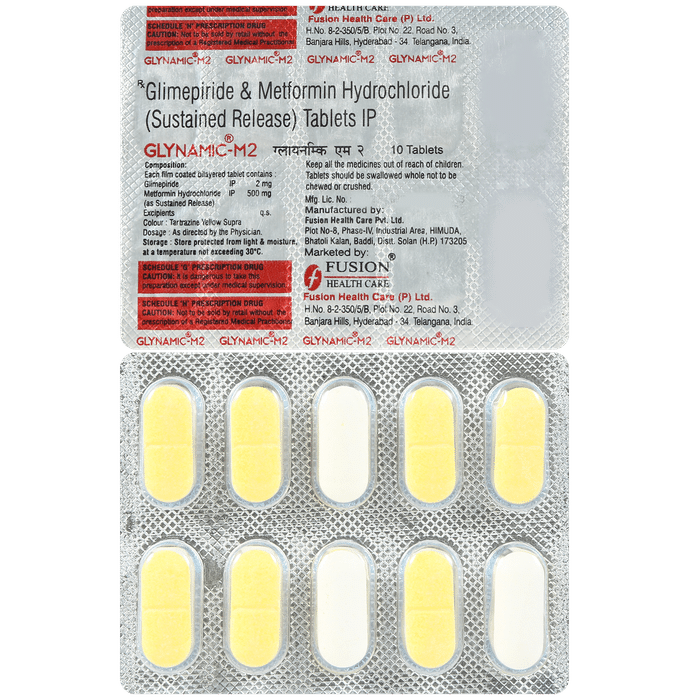 Glynamic M 2mg/500mg Tablet - Classic Derma