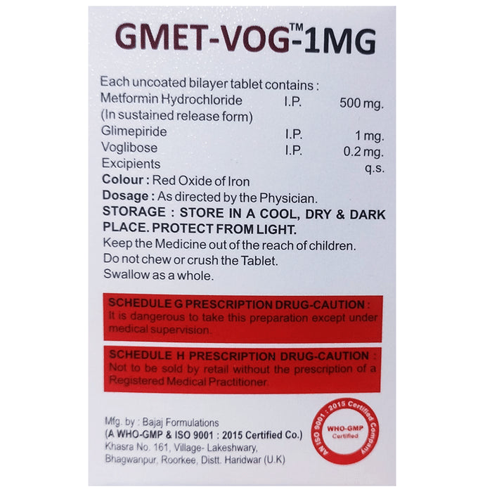 Gmet-Vog 1MG Tablet SR