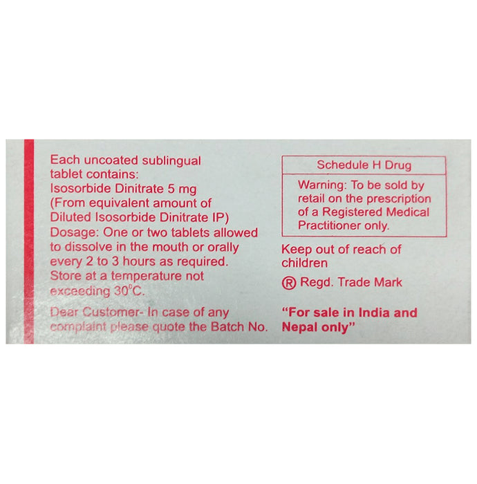 Isordil 5 Sublingual tablet