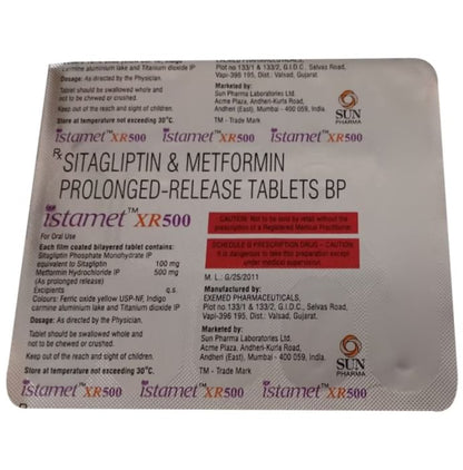 Istamet XR 500 Tablet - Classic Derma