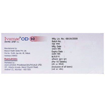 Ivamac OD 10mg Tablet PR