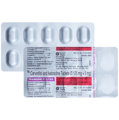 Ivanode C 3.125mg/5mg Tablet - Classic Derma