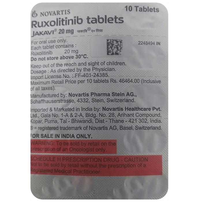 Jakavi 20mg Tablet - Classic Derma