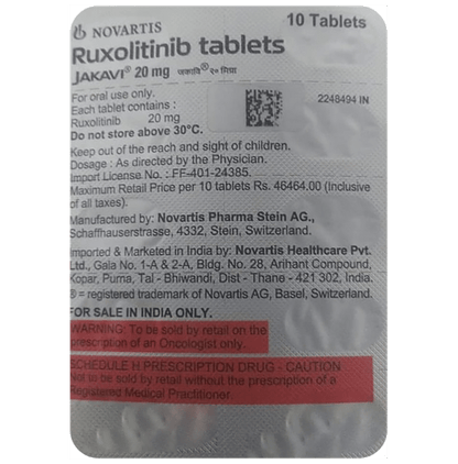Jakavi 20mg Tablet - Classic Derma