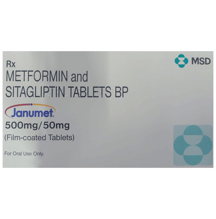 Janumet 50mg/500mg Tablet - Classic Derma