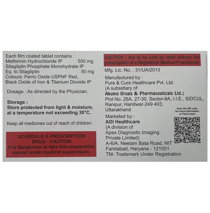 Javaglip-MS 50/500 Tablet