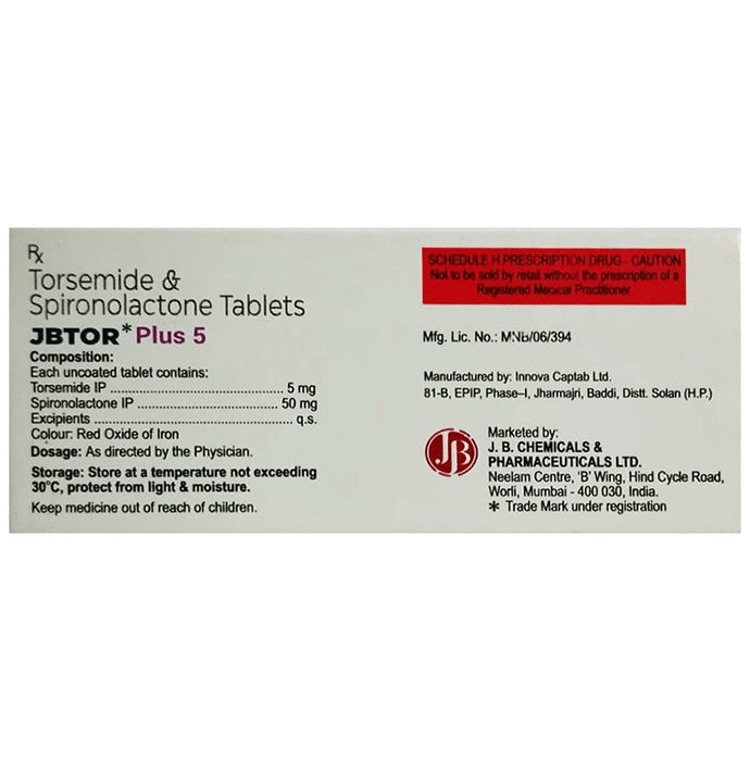 Jbtor Plus 50mg/5mg Tablet