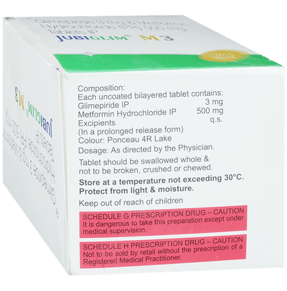Jubiglim M 3mg/500mg Tablet