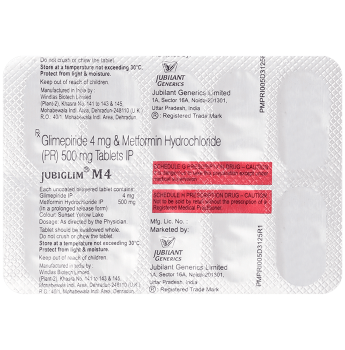 Jubiglim M 4mg/500mg Tablet
