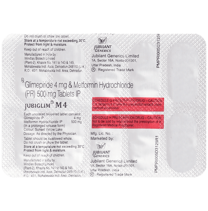 Jubiglim M 4mg/500mg Tablet