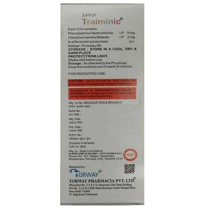 Junior Traiminic Syrup