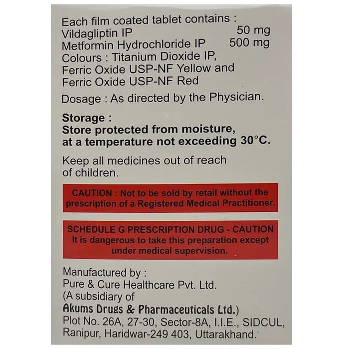 Justmet V 50/500 Tablet