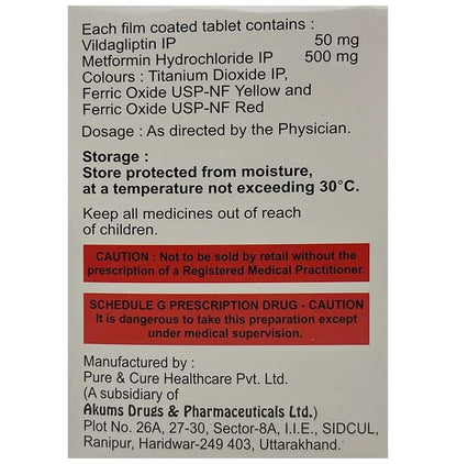 Justmet V 50/500 Tablet