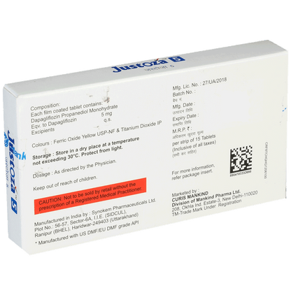 Justoza 5mg Tablet