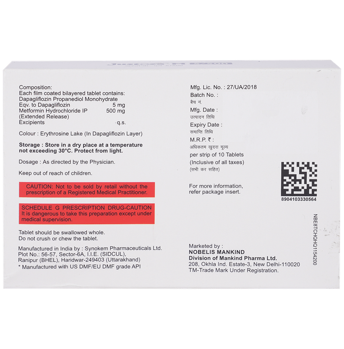 Justoza-M 5/500 Tablet ER