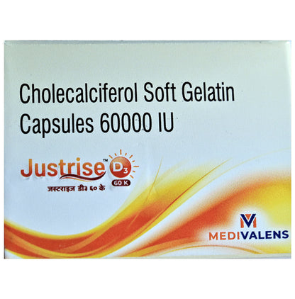 Justrise D3 60K Softgels - Classic Derma