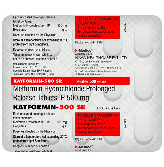 Kayformin 500 SR Tablet