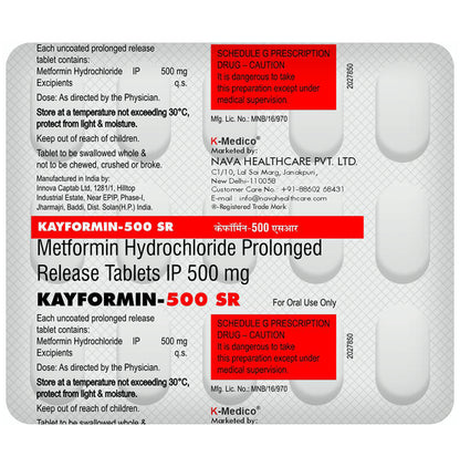 Kayformin 500 SR Tablet