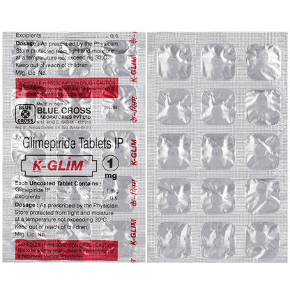 K-Glim 1mg Tablet - Classic Derma