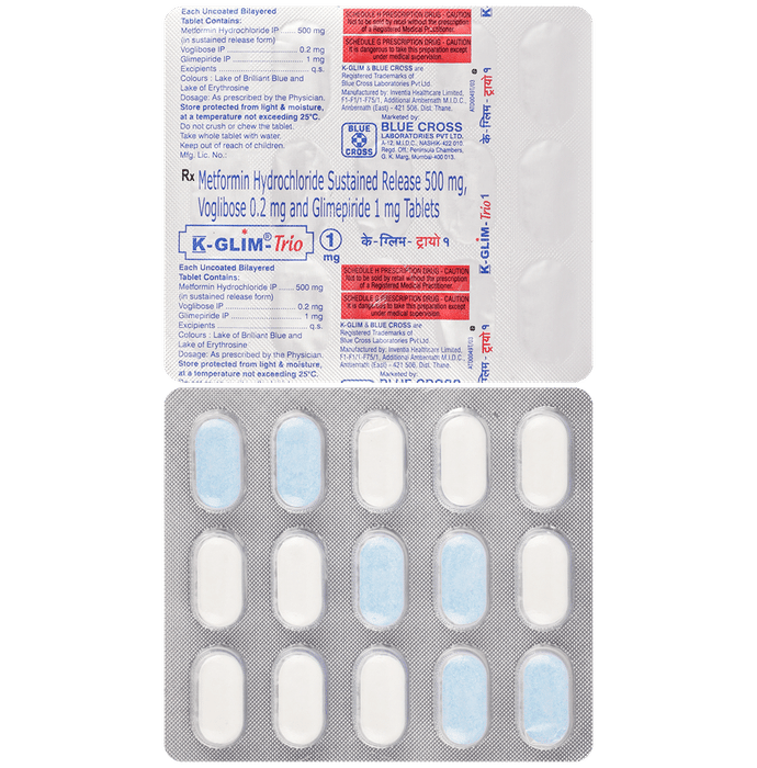 K-Glim-Trio 1mg Tablet SR - Classic Derma