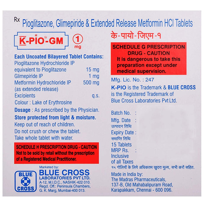 K-Pio-Gm 1mg Tablet ER