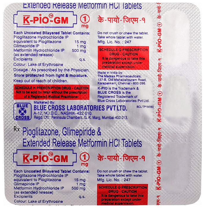 K-Pio-Gm 1mg Tablet ER