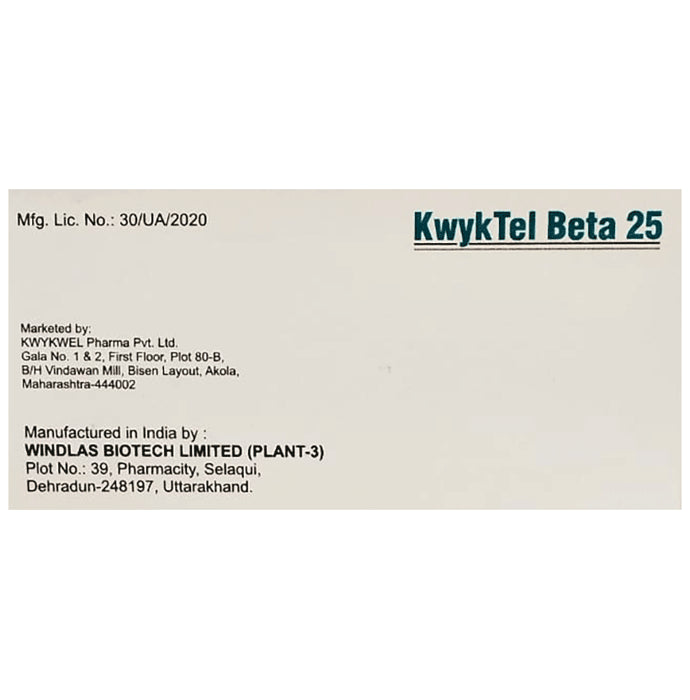 Kwyktel Beta 25 Tablet ER