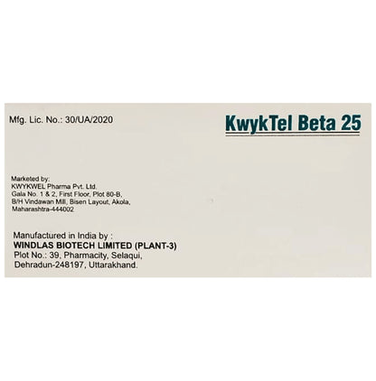 Kwyktel Beta 25 Tablet ER