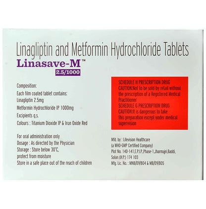 Linasave-M 2.5/1000 Tablet