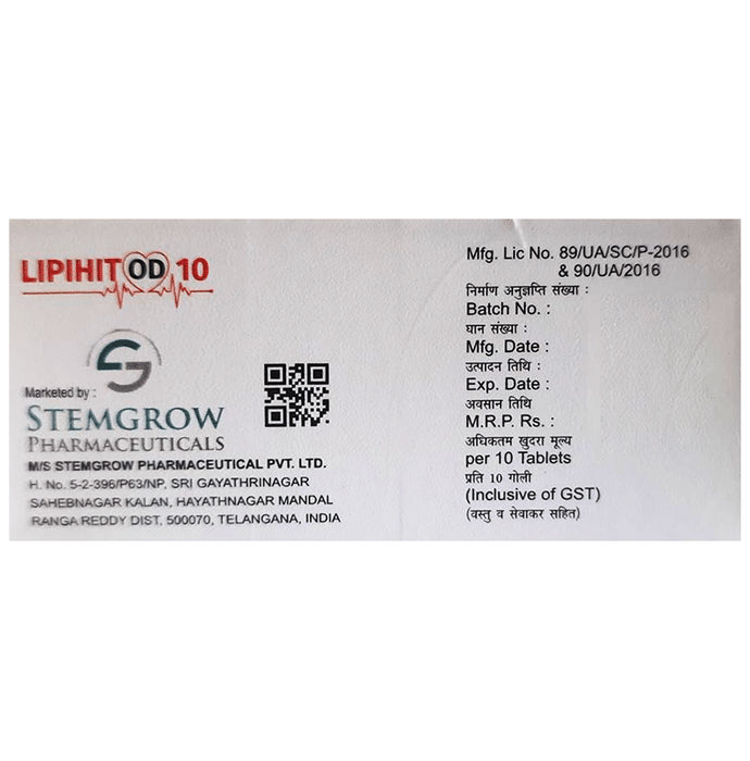 Lipihit OD 10 Tablet