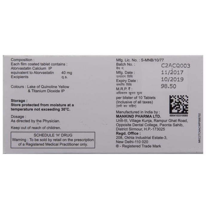 Lipikind 40 Tablet