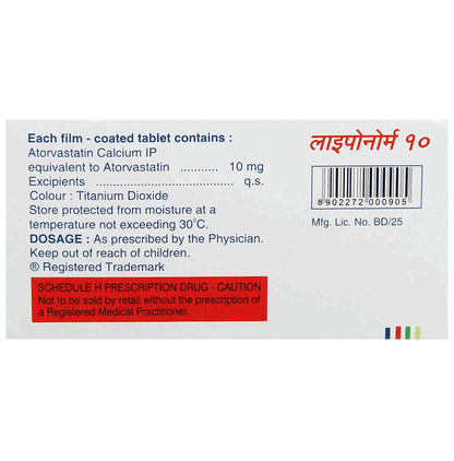 Liponorm 10mg Tablet