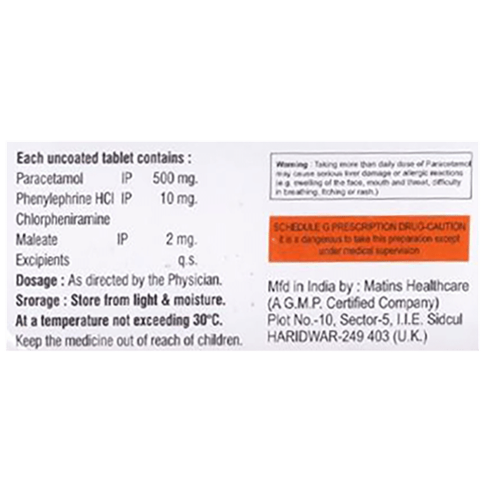 Lit Cold Tablet