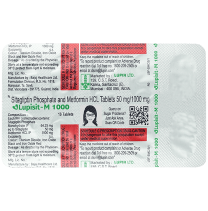 Lupisit M 50mg/1000mg Tablet