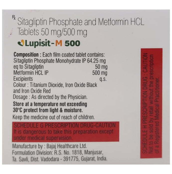 Lupisit M 50mg/500mg Tablet