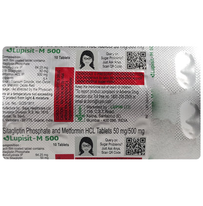 Lupisit M 50mg/500mg Tablet