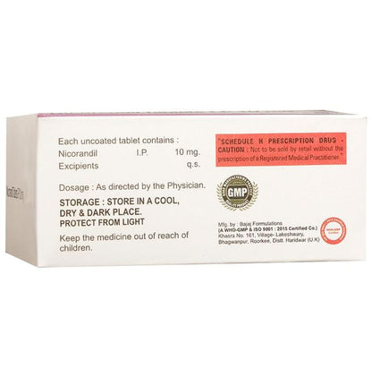 Genericart Nicorandil 10mg Tablet