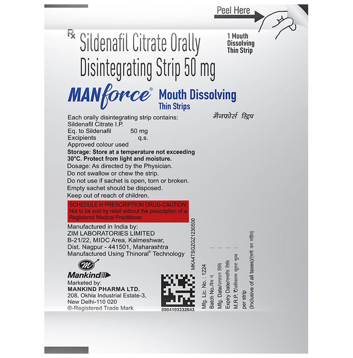 Manforce Mouth Dissolving Thin Strip