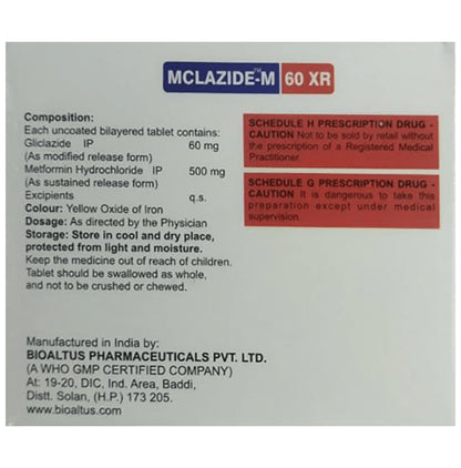 Mclazide-M 60 XR Tablet