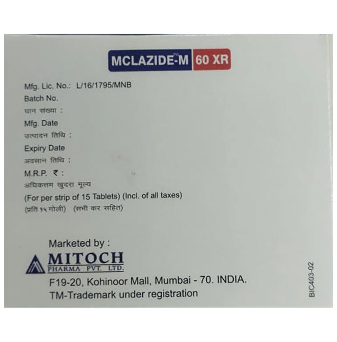 Mclazide-M 60 XR Tablet