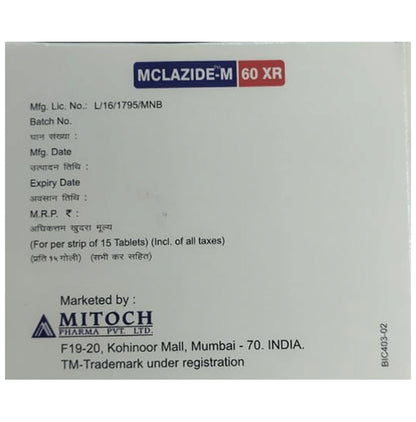 Mclazide-M 60 XR Tablet