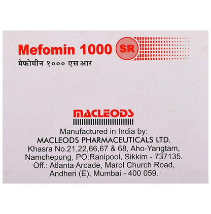 Mefomin 1000 SR Tablet