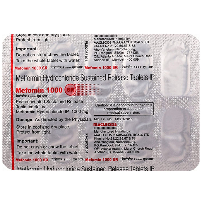 Mefomin 1000 SR Tablet