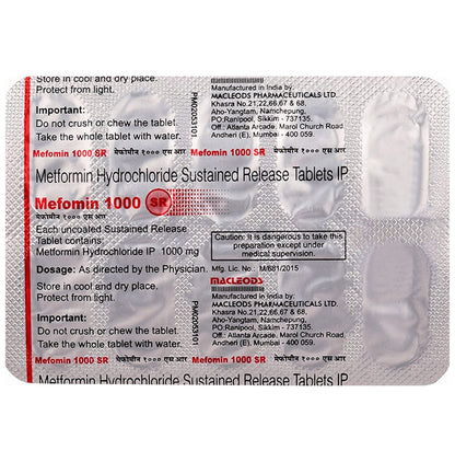 Mefomin 1000 SR Tablet