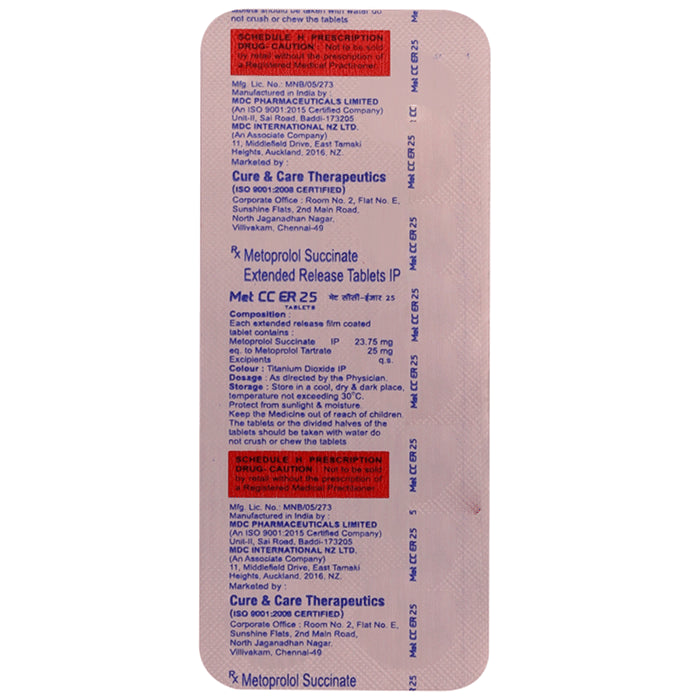 Met CC ER 25 Tablet