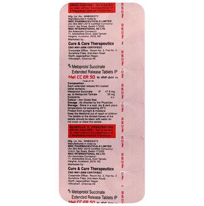 Met CC ER 50 Tablet