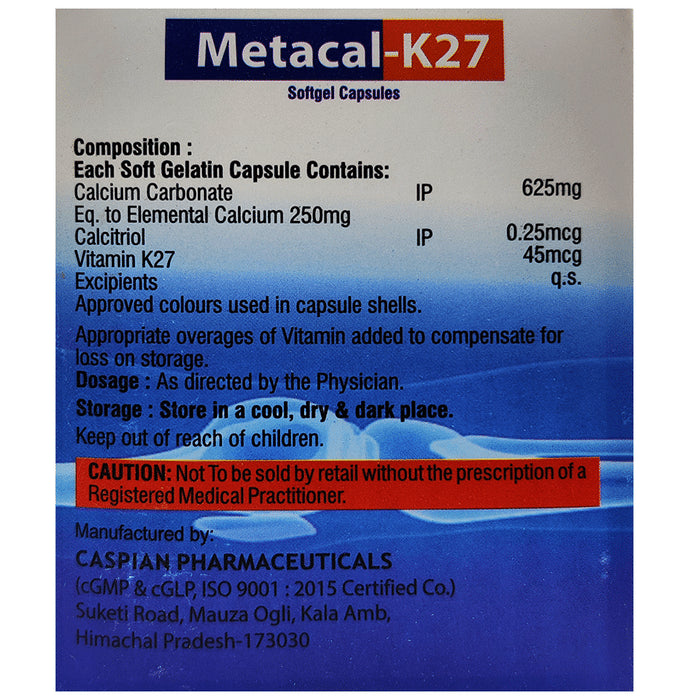 Metacal-K2 7 Softgel Capsule