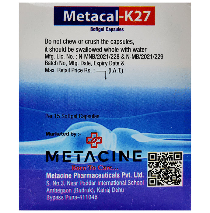 Metacal-K2 7 Softgel Capsule